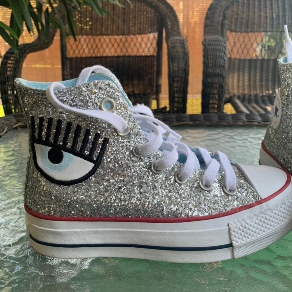 Chiara Ferragni Glitter Platform Converse